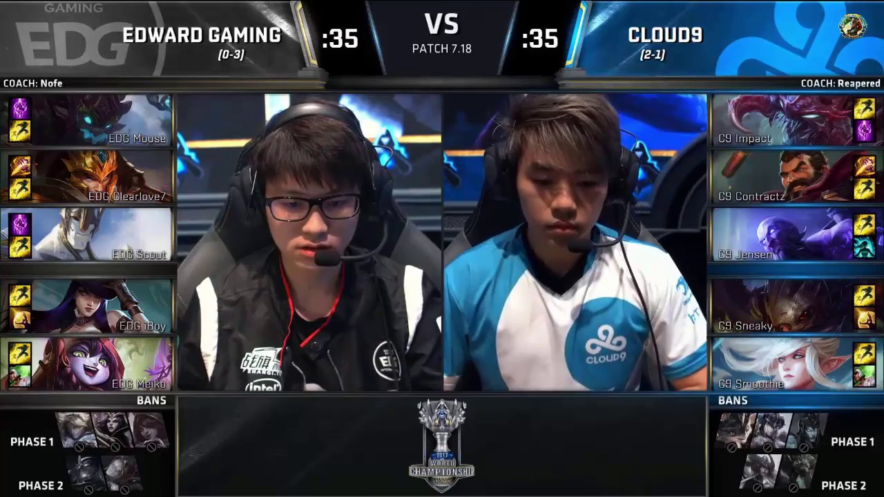 [Highlight] Edward Gaming vs. Cloud9 - 2017 World Championship: Group Stage Day 8.