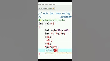 Sum of two numbers using pointer in C  #shorts