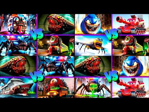 EPIC WIN! Train Eater VS Bus Eater Coffin Dance Tiles Hop 🎹