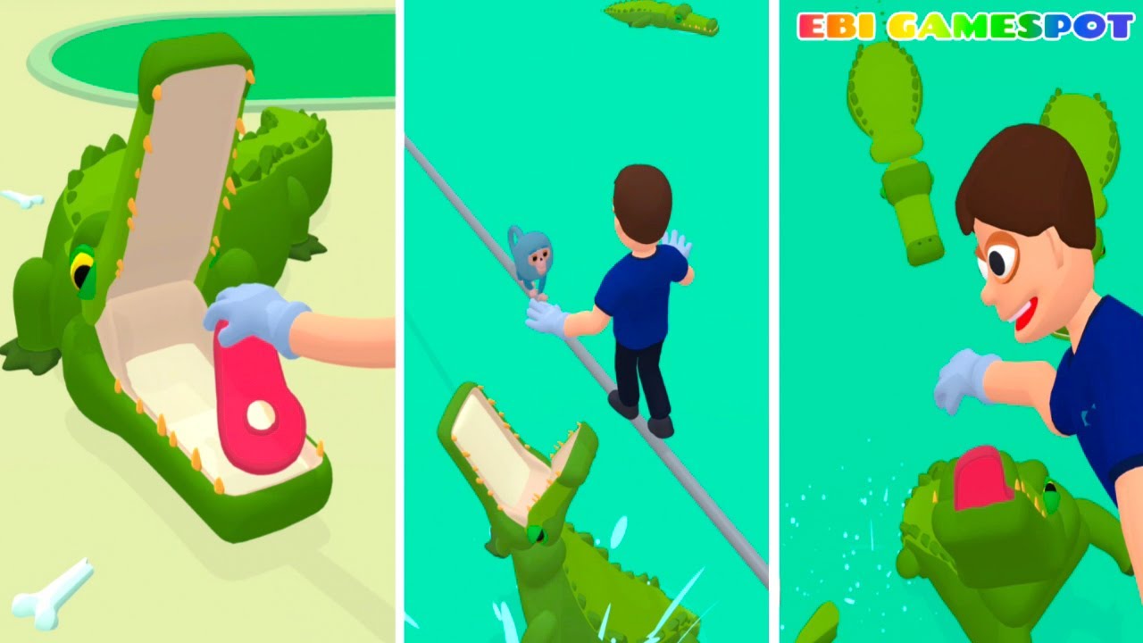 Jadi Petugas Kebun Binatang Tangkap Monyet Kecil Kabur Ke Kandang Buaya 🤣 Game Zoo Animal