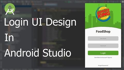 Android Material UI Login Design Android Studio Android UI UX Design