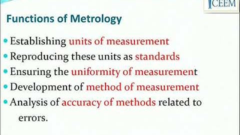 #1.1 METROLOGY || Introduction to Metrology