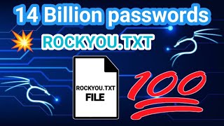 How to Unzip & Use 14 Billion Passwords (RockYou) — Kali Linux Demo