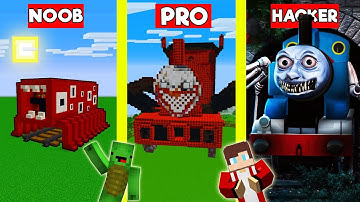 TRAIN EATER VS CHOO CHOO CHARLES VS THOMAS.EXE Build Battle In Minecraft - NOOB VS PRO Maizen Parody