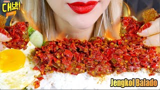 REQUEST#80: ASMR 🐻🔥JENGKOL BALADO MERCON   TELUR CEPLOK🍳 | SPICY DOGFRUIT   SUNNY SIDE EGG🌶