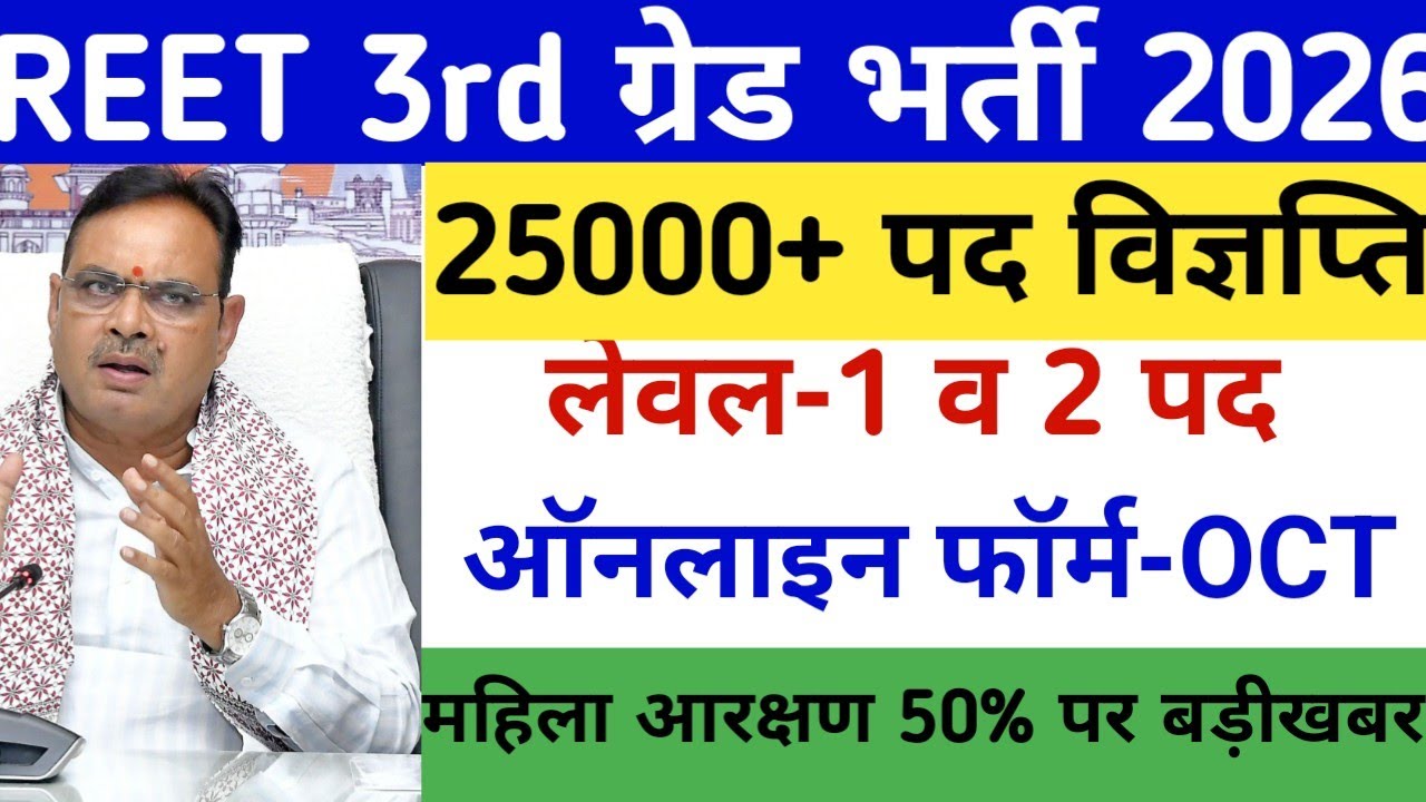Reet mains exam 2026/Reet 3rd grade vigyapti 2026/Reet Exam 2026/Reet today Latest news/REET 2026
