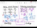 Mixed fractions- adding, subtracting, multiplying and dividing