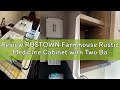 Review RUSTOWN Farmhouse Rustic Medicine Cabinet with Two Barn Door,Wood Wall Mounted Storage Cabine