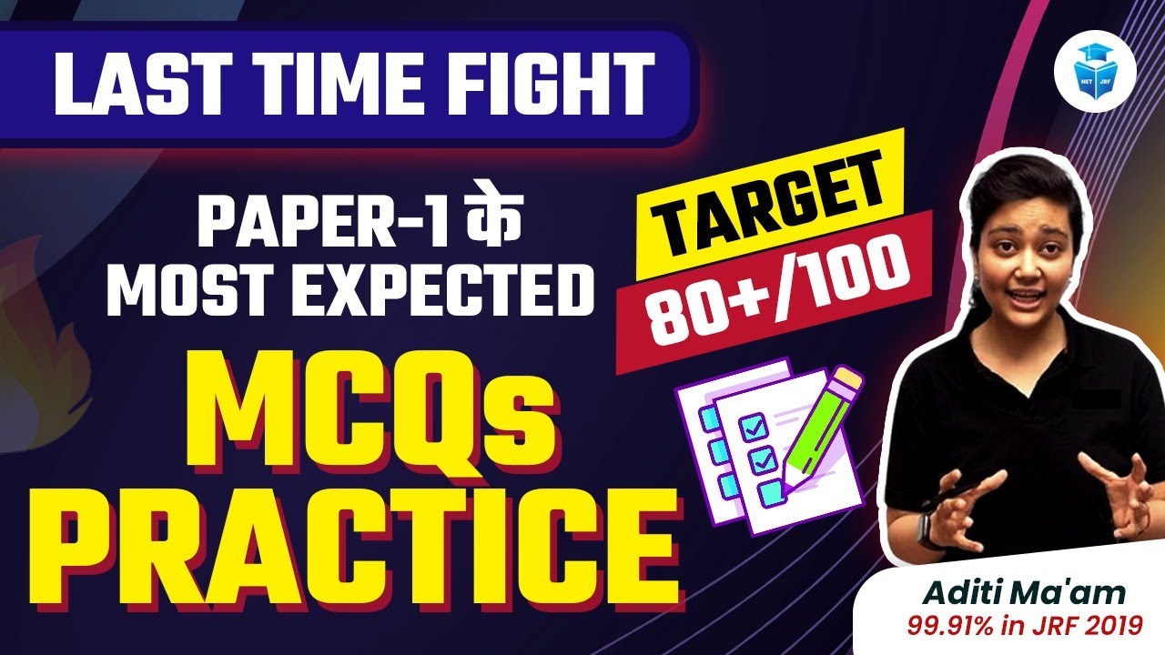 UGC NET Paper 1 | Score 80/100 in Paper 1 | UGC NET Important MCQs by ...