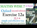 MATHS WISE 7 | EXERCISE 12A | OXFORD SECOND EDITION | EX 12a | Q 1-6