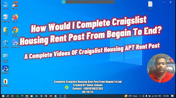 CL Housing Full Videos Update | Craigslist Ad Posting Tutorial