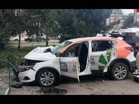 Школьники угнали каршеринг и попали в аварию (Реакция)