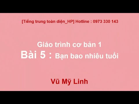 Video [Tiếng Trung Toàn Diện] Giáo Trình Cơ Bản - Bài 5 :... - youtube