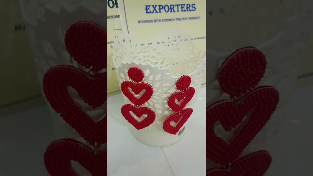 Ladies handmade seed beads earrings 