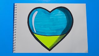 How To Draw A Ukraine Flags In Hearts Artbook Klinh