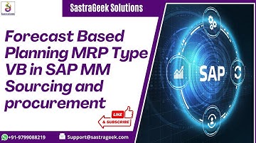 Forecast Based Planning MRP Type VB in SAP MM Sourcing and procurement