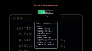 Animating Submit button | html css ui effect #trending #css #html #shorts #coding