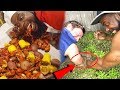 CATCHING AND COOKING LIVE CRAWFISH WITH BARE HANDS! Cooking With Chef O Nasty Southern Style