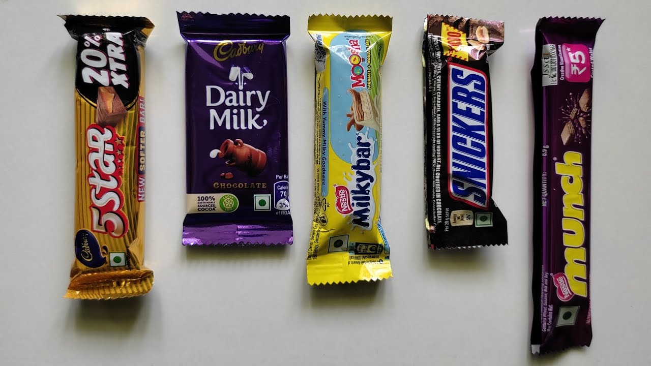 Cadbury vs snicker vs 5star vs munch vs dairy milk vs 5star