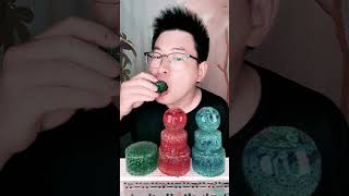 ASMR MUKBANG ICE EATING SOUNDS [ eat jelly and ice cream ] #asmr #ice #icecream #shorts #jelly #eat