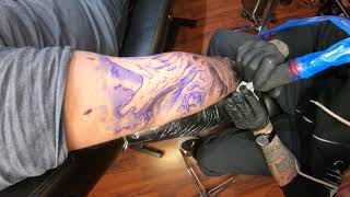 Tree tattoo timelapse