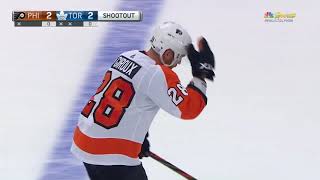 Claude Giroux Slap Shot Goal in Shootout vs Toronto Maple Leafs  WITH EXPLOSIONS