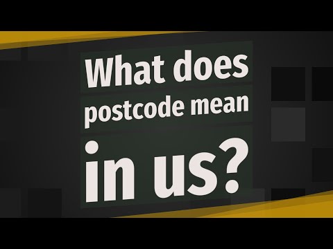 What does postcode mean in us?