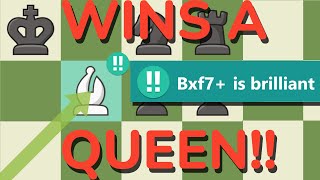 Sacrificial Brilliance: Bishop Sacrifice in the King's Gambit to Win a Queen