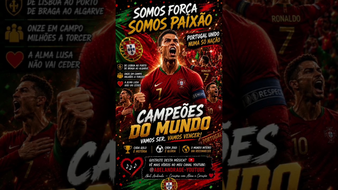 PORTUGAL CAMPEÃO DO MUNDO: O Hino da Vitória 🇵🇹⚽ #Portugal #SelecaoPortugal