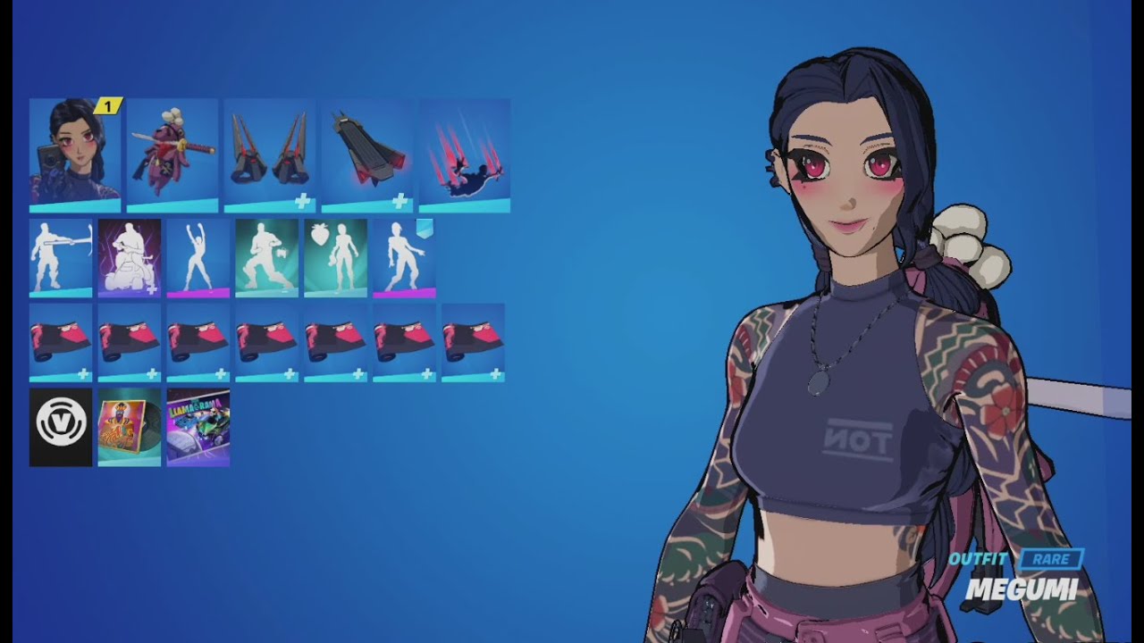MEGUMI Skin Showcase in Fortnite YouTube