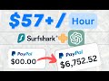 Make +$57 (Again & Again) • ChatGPT + Surfshark VPN Affiliate Program • Make Money With ChatGPT image