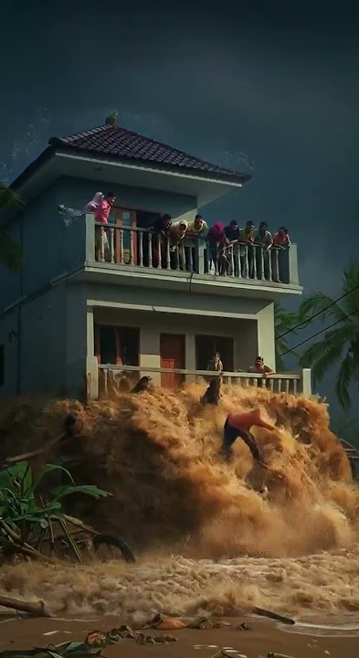 Detik-detik Rumah Diterjang Banjir Bandang Dahsyat! #banjirbandang