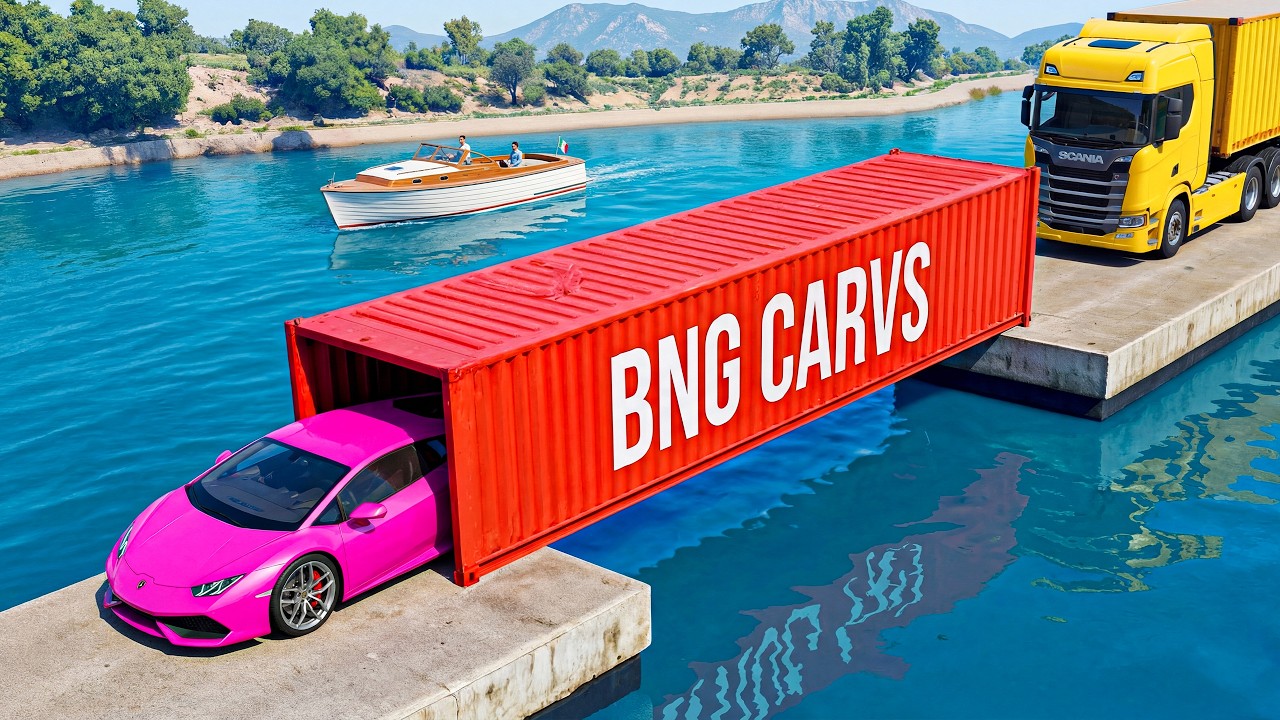 Cars vs OPPOSED Container COLLAPSE BRIDGE Challenge #4 - BeamNG.drive Fails & Crashes 2026!