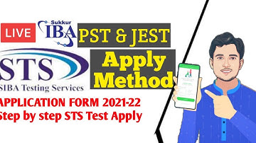 Apply PST JEST Application Form | PST  & JEST STS New Updates 2021 | Siba Testing Services
