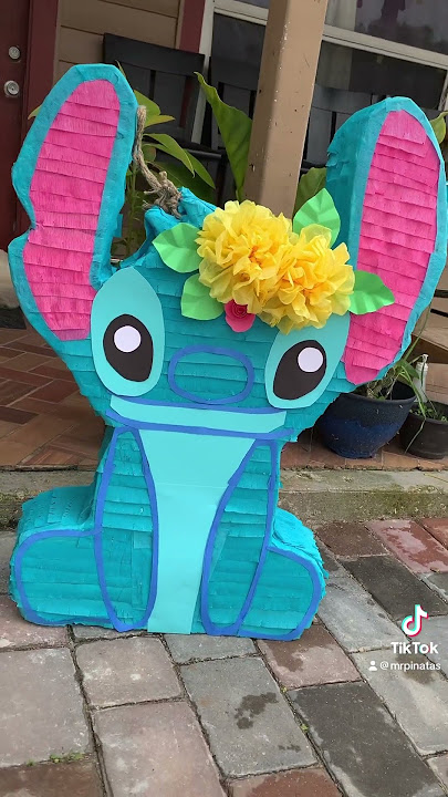 Como HACER una PIÑATA de STITCH  Proceso de 70 y 100 cm de ALTURA