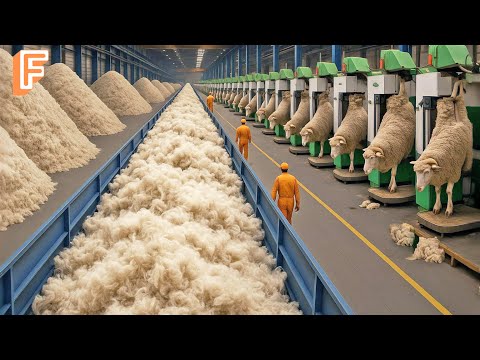 How Millions of Pounds of Sheep Wool Are Made Into Clothes Inside Mass Production Lines thumbnail
