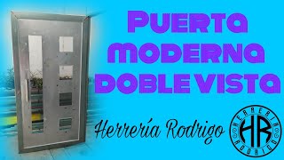 Puerta moderna de doble vista