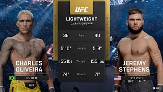EA Sports UFC 6 Gameplay Charles Oliveira vs Jeremy Stephens