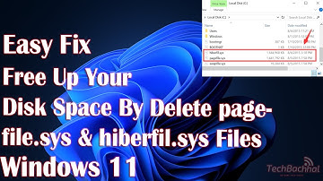 Free Up Your Disk Space By Delete pagefile.sys & hiberfil.sys Files in Windows 10 /11/8/7 - How To ✅