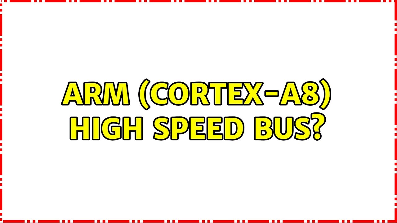 ARM (Cortex-A8) High Speed Bus? (2 Solutions!!)