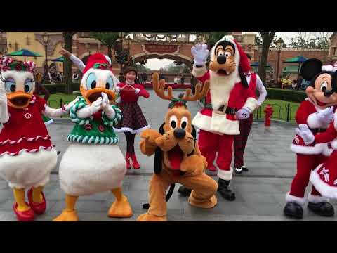 ジャズのリズムでスイング☆上海ディズニーランドのクリスマスのミニショー(アトモスフィアショー)