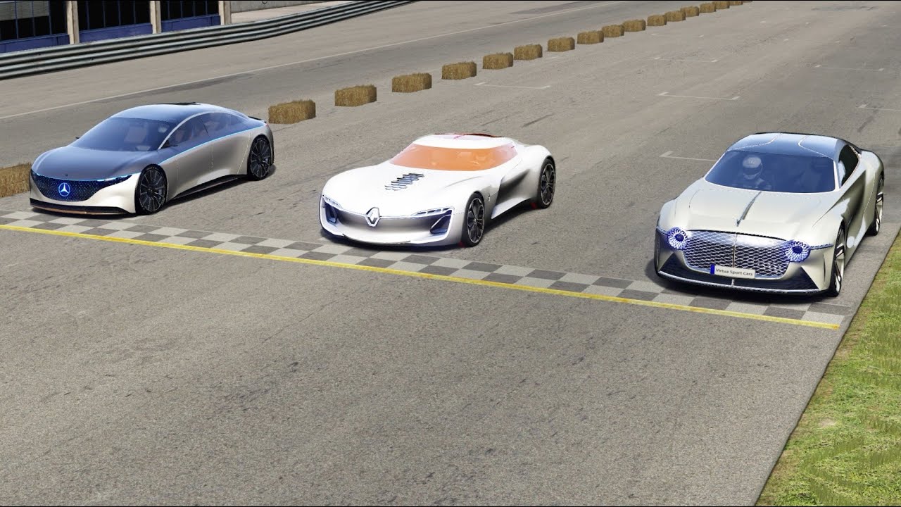 Renault Trezor vs Mercedes-Benz Vision EQS vs Bentley EXP 100 GT at Monza Full Course