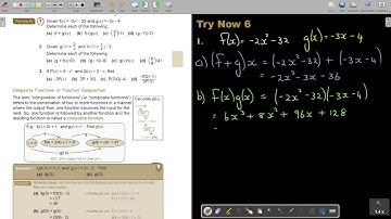 3 6 Graphs and Functions and Coordinate Geometry   Combining Functions   Part 1