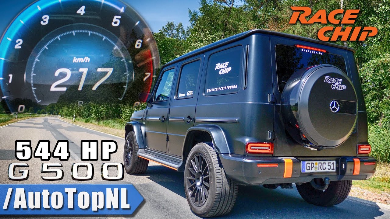 top speed взлом 544HP Mercedes Benz G Class G500 RaceChip GTS 0-217km/h ACCELERATION & TOP SPEED by AutoTopNL