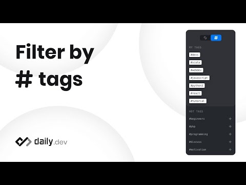Filter by tags | Getting started with daily.dev