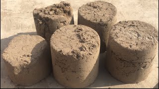 Huge chunks of sand cement must watch dry floor crumbling | Pop ASMR |