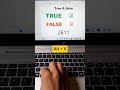 Computer 🖥️ Shortcut key for True ✅ false❌  #map