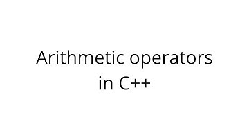 Arithmetic operators in C++