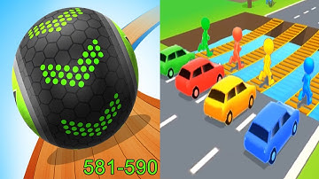 Going Balls VS Shape shifting Android iOS Mobile Gameplay Walkthrough (Level 581-590)