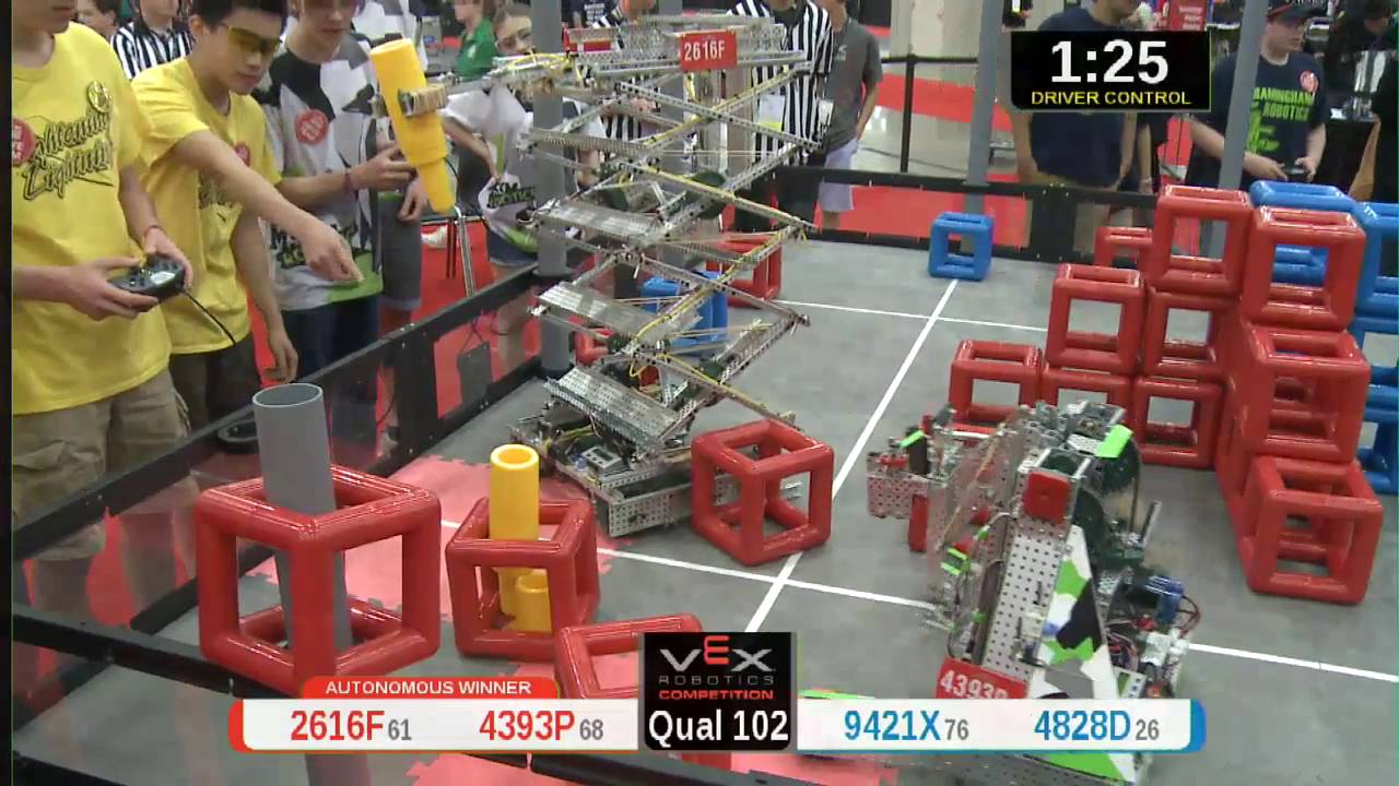 2015 VRC Tech Q102 - 2616F 4393P vs 9421X 4828D - 32 to 45 - VEX Worlds 2015 - Technology Division
